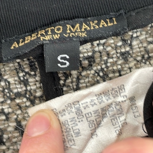 Alberto Makali Jacket Women's S Small Black Cream Snakeskin Mesh Zip Collar - Picture 12 of 14